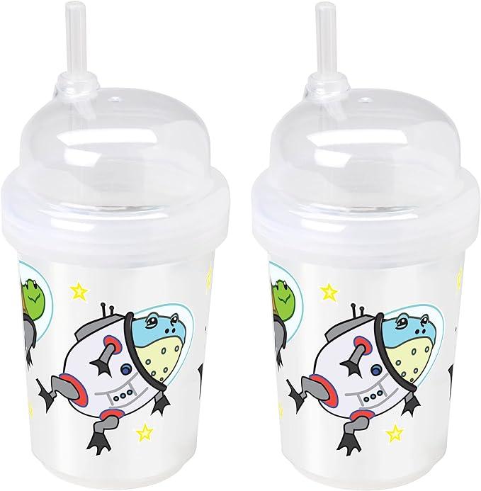 8 oz. Zoomi Straw Sippy Cup - BPA Free - Space Explorers - Item #6949 1404-006-PBF image