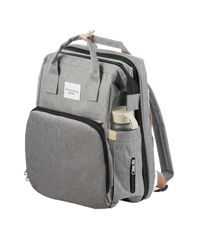 Diaper Bag Backpack - Baby Diaper Bag with Expandible Changing Station - Gray - Item #7316 102 image