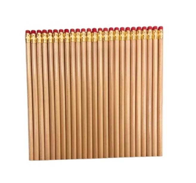 Standard 7.5" Wood Pencil - Red Rubber Eraser - #2 Lead - Item #7270 image