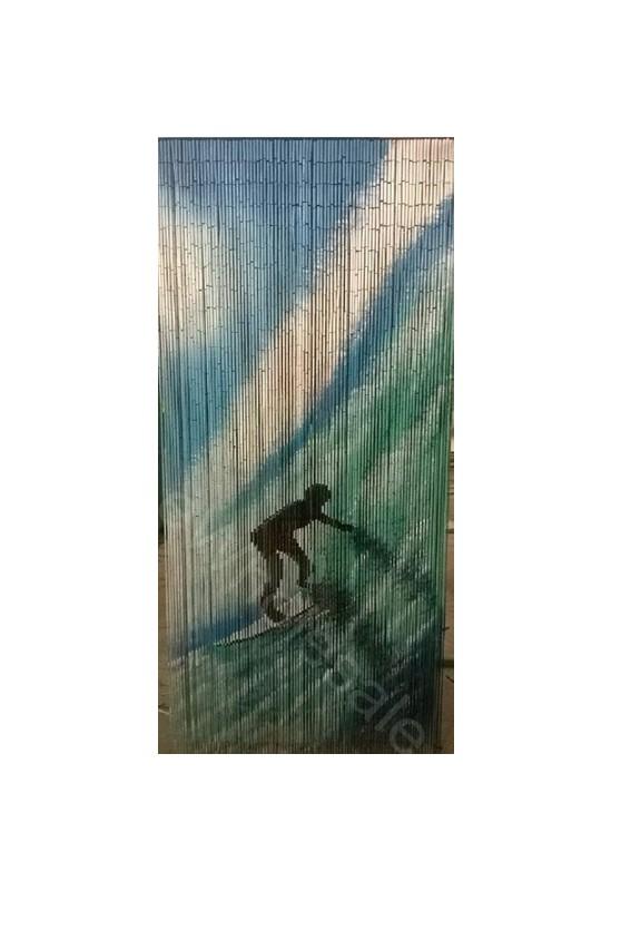 Bamboo Beaded Curtain - Surfer - 36" x 72" - Item #7431 BB14 image