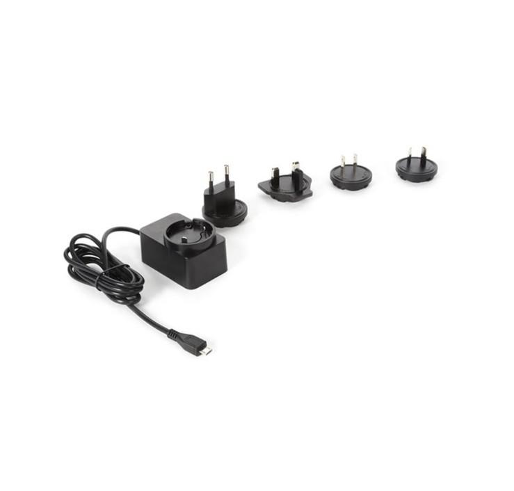 Universal charger with micro-USB connection - 4 travel plugs - for Australia, Europe, UK, and US - 5 V 2.5 A - 150 cm cable length - Item #7552 image