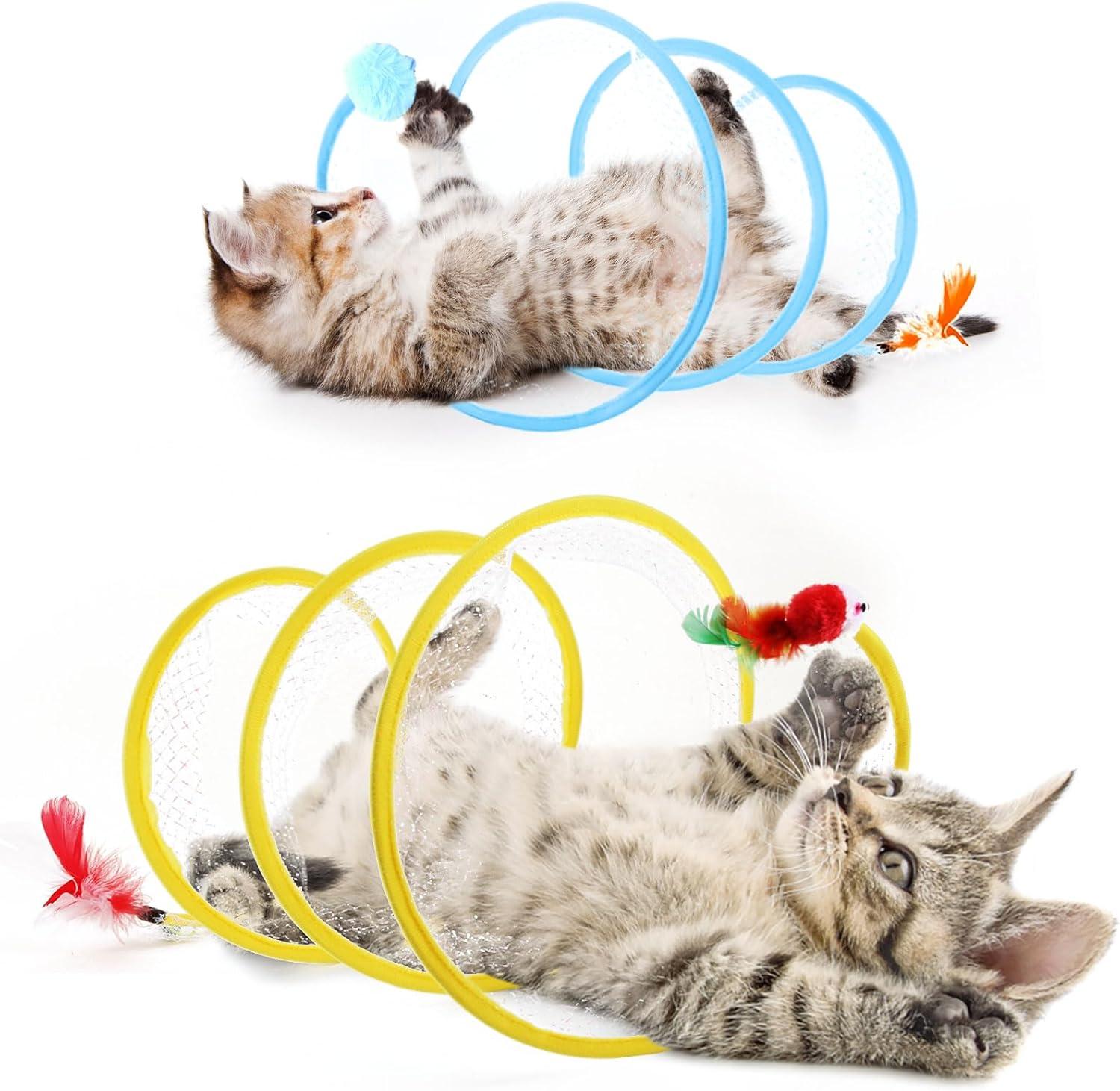 2 Pack Cat Tunnel Toy - Indoor Cat Activity Structure - Portable and Foldable - Item #7568 image