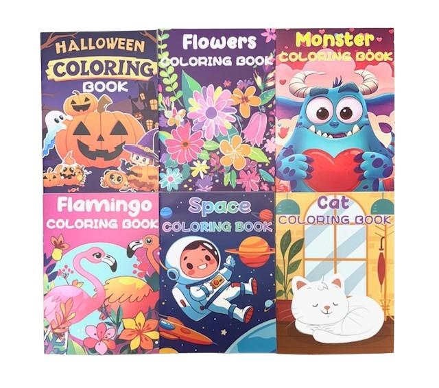 Assorted Themes Mini Coloring Books - Kids Party Favors - Small Activity Books - 5" x 7" Item #7864 image