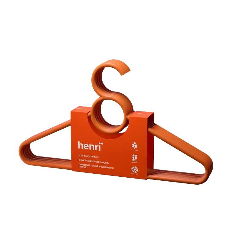 PALLET DEAL - 5 Pack Henri Hangers - Eco-Friendly - Crafted from Wheat Straw and Recycled PP - Orange - Item #8136 image
