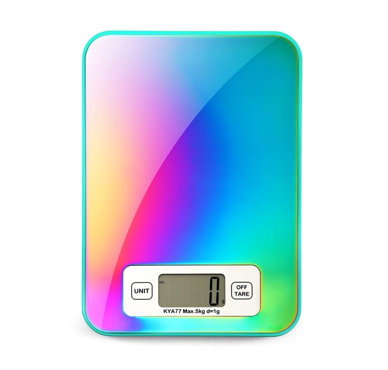 Marco Almond Food Scale - Titanium Coated Rainbow Digital Kitchen Scale - Item #8144 image