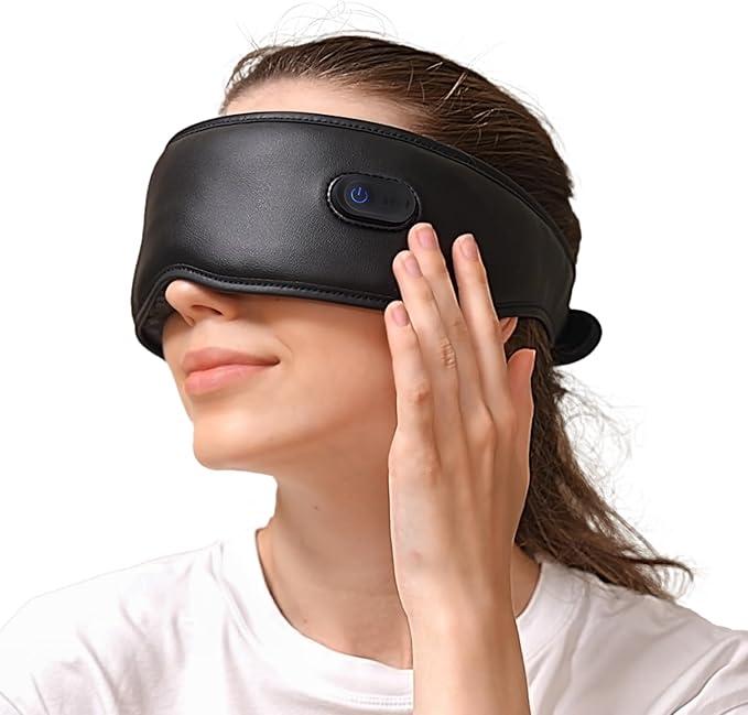 3-Mode Vibration Travel Eye Mask for Sleeping - Contoured Masks - Large No-Snag Eyecup - Item #8312 image