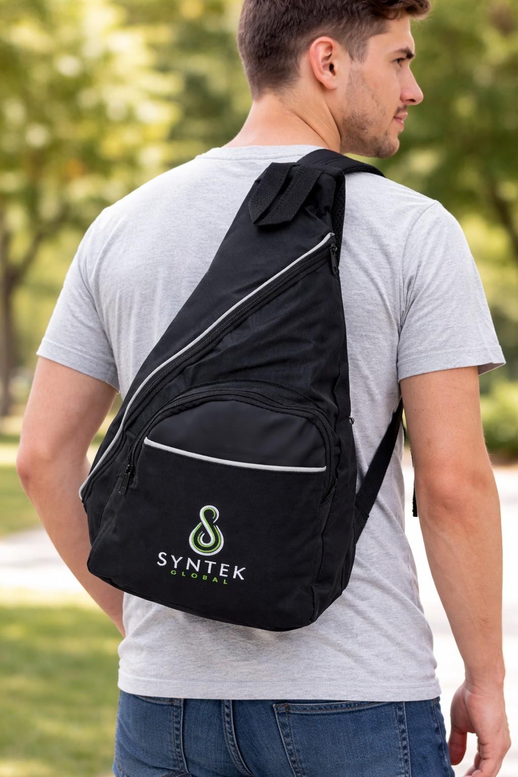 Cross-Body Sling Backpack - Interior Pocket with Earbud Port - Item #8632 image
