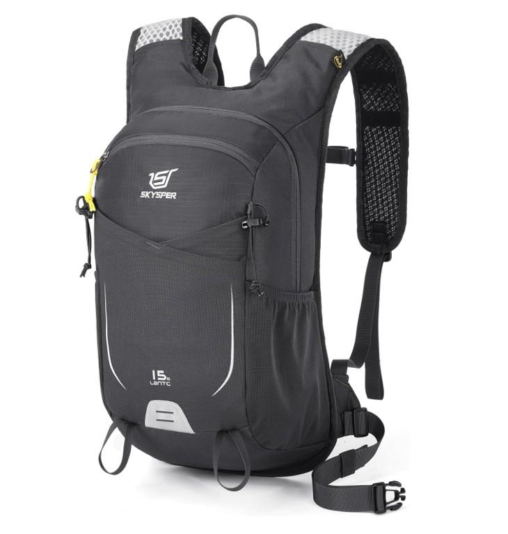 SKYSPER 15L Hiking Backpack - Daypack - Lightweight - Shoulder Pocket - Women & Men - Black - Item #8562 image