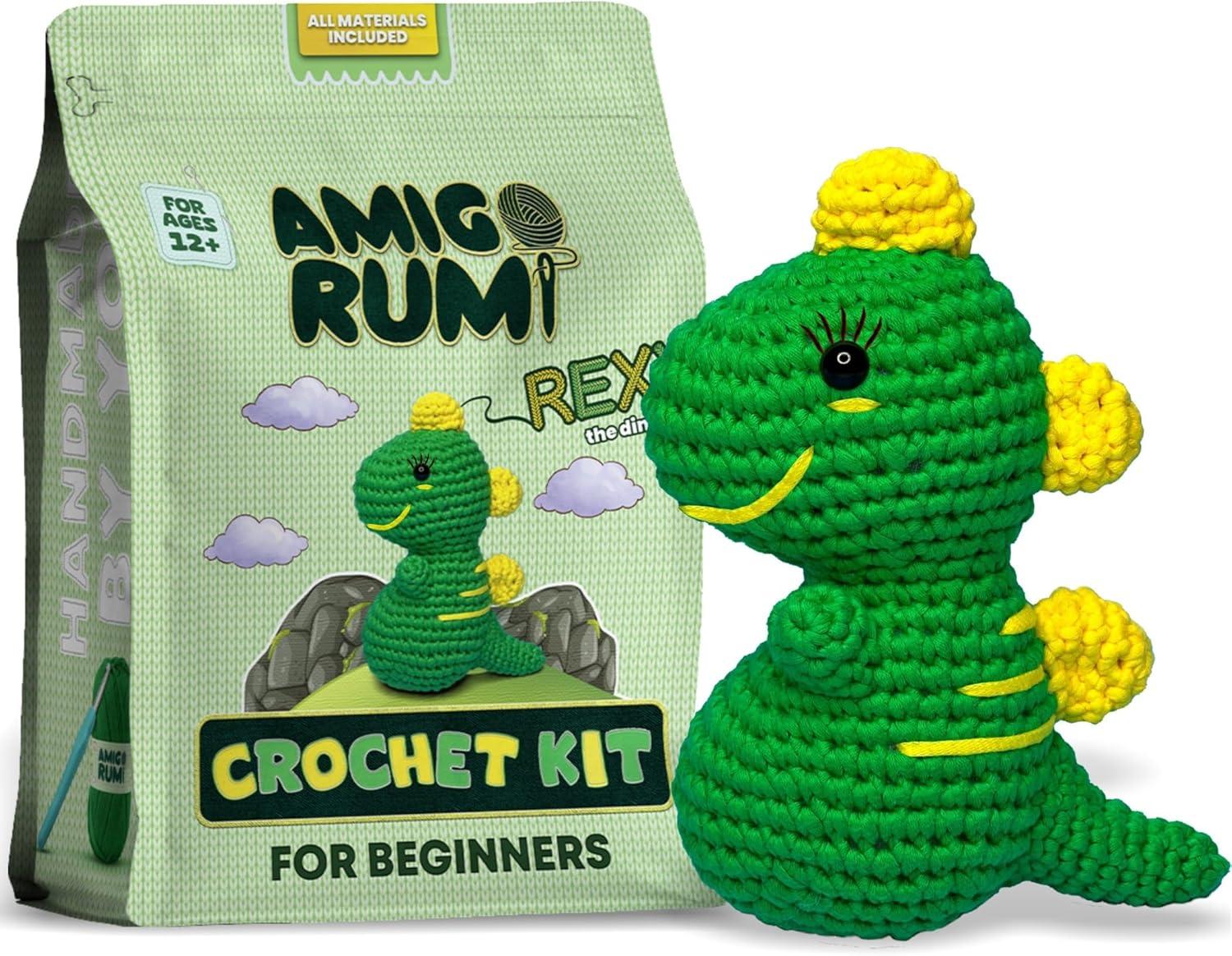 Green Amigo Rumi Cute Dinosaur Beginners Crochet Kit - Item #8610 image