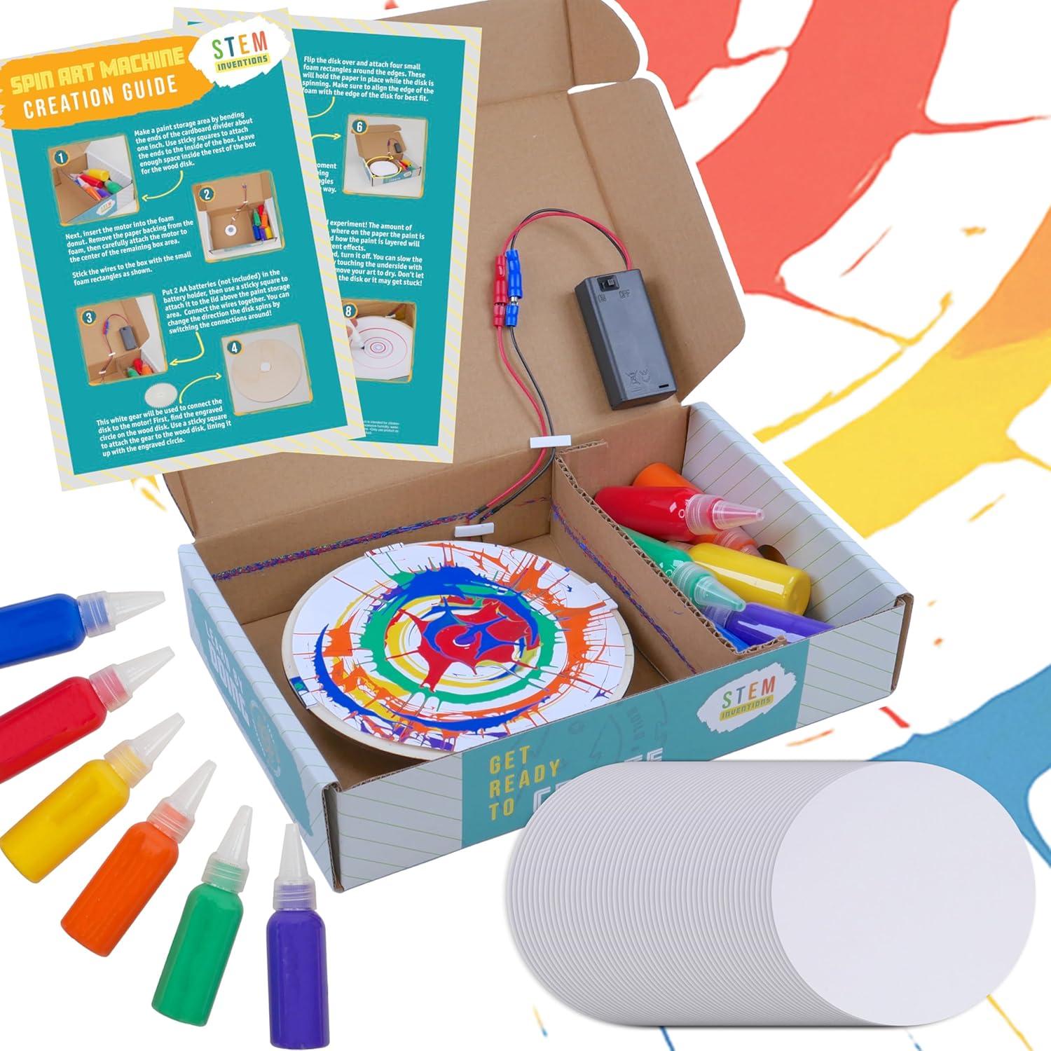 DIY Spin Art Machine Kit for Kids - Build Your Own Motorized Splatter Art Device from Scratch - Item #8613 image