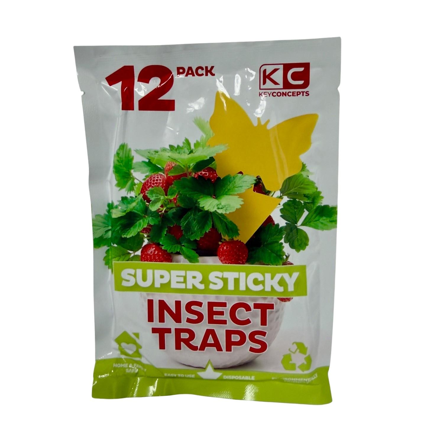 Gnat Super Sticky Traps (12 Pack), Yellow Fruit Fly Traps for House and Plants - Item #8585 image