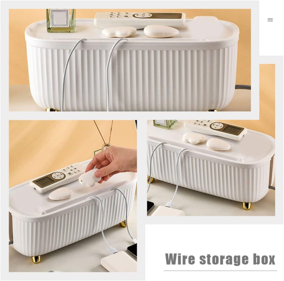 Tidy Cable Management Box Organizer - Power Line Socket Holder - Gold Legs - Item #8659 image