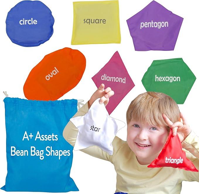 Bean Bags for Kids - Shape Bean Bags for Preschool Learning - 8 Different - Item #8689 image