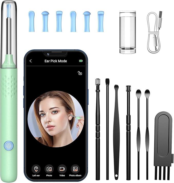 Ear Wax Removal/Cleaner - 7 Pcs Set - 1080P Camera Otoscope - LED Lights - Item #8745 image