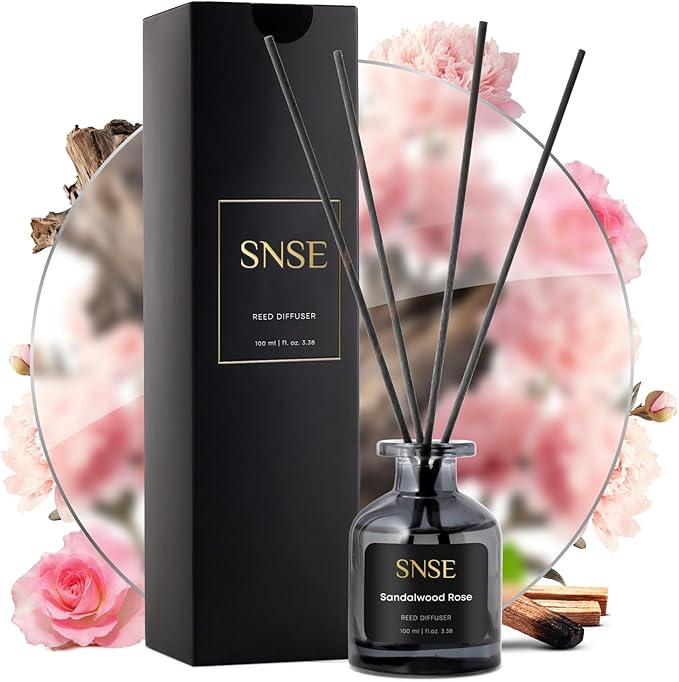 SNSE Sandalwood Rose Reed Diffuser Set - 3.38 oz - Oil Diffuser - Item #8742 image
