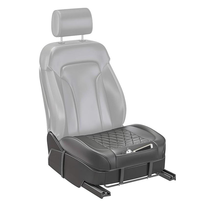 Skywin Black PU Leather Front Seat Cover - Soft and Comfortable Cushion - Item #8826 image