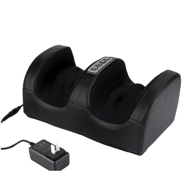 Foot Massager Machine with Heat - Foot and Calf Massager with Massage Roller - Black - Item #8880