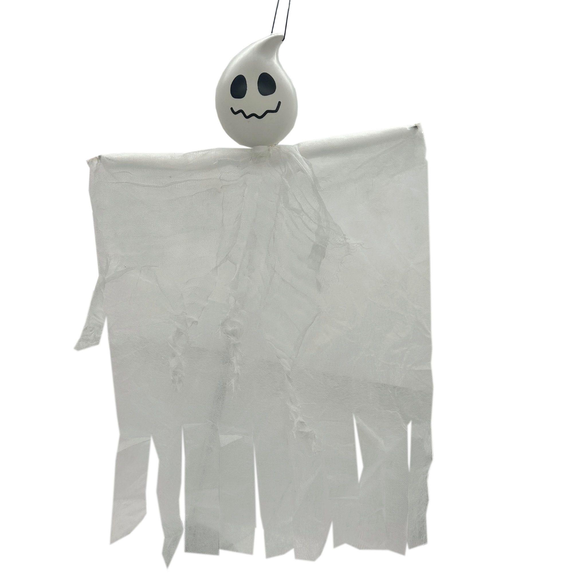 25 x 16" Hanging Halloween White Ghost Decoration image