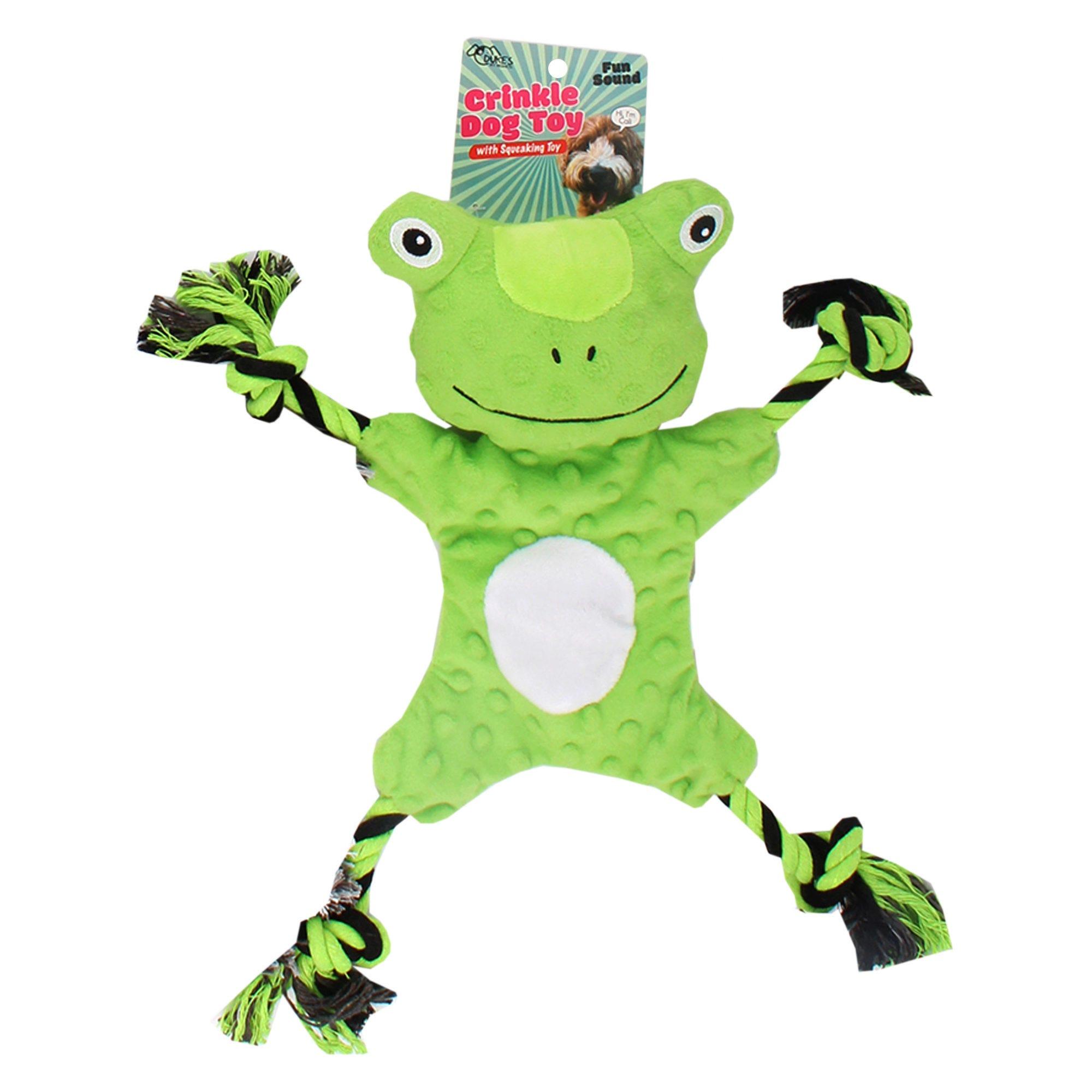 Crinkle Pet Dog Toy with Squeaking Stuffed Animal Head image