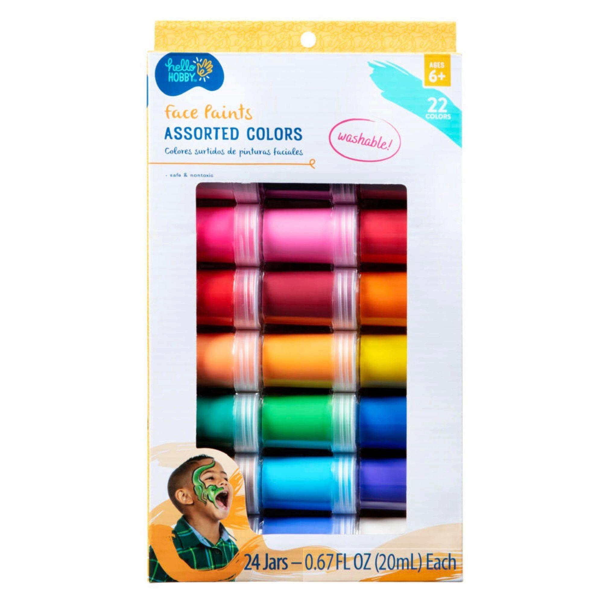 Hello Hobby Washable Face & Body Art Paint 24 Piece Set image