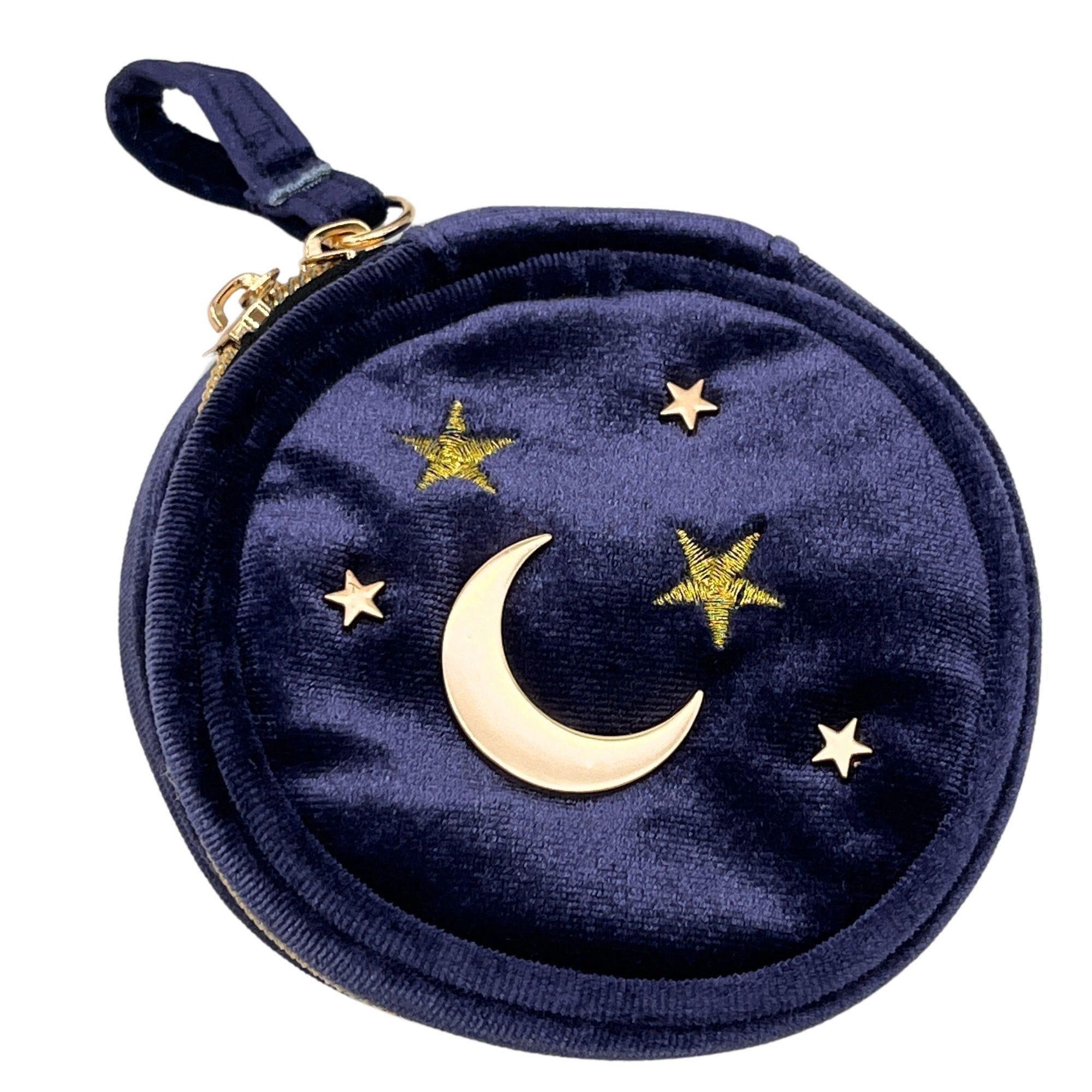 "Cosmic 4.33"" x 4.33"" x 1.97"" Embroidered Velvet Small Pill & Jewelry Case - Qty 21" image