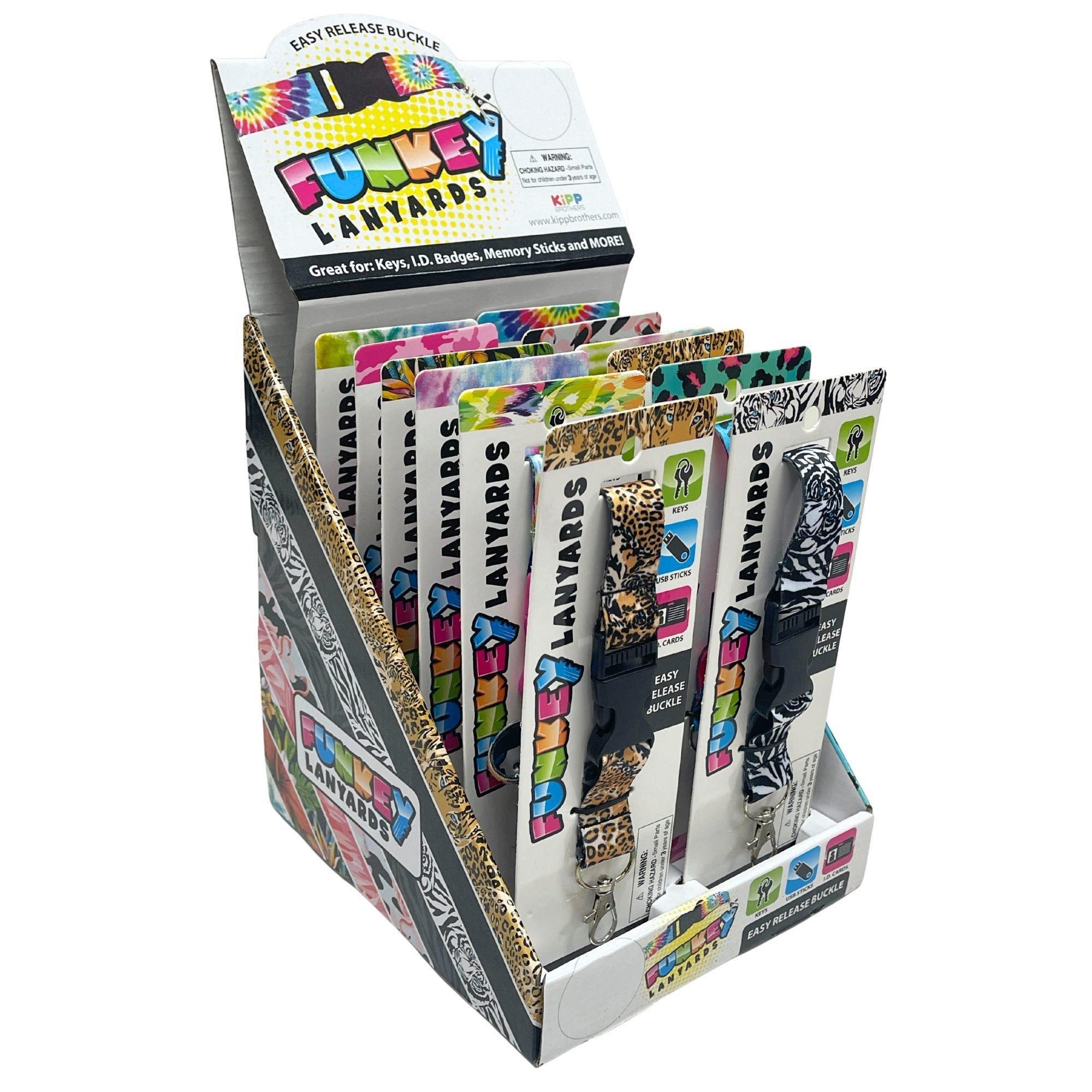 Funky Lanyard with Keychain Clip in Assorted Designs in PDQ Display image