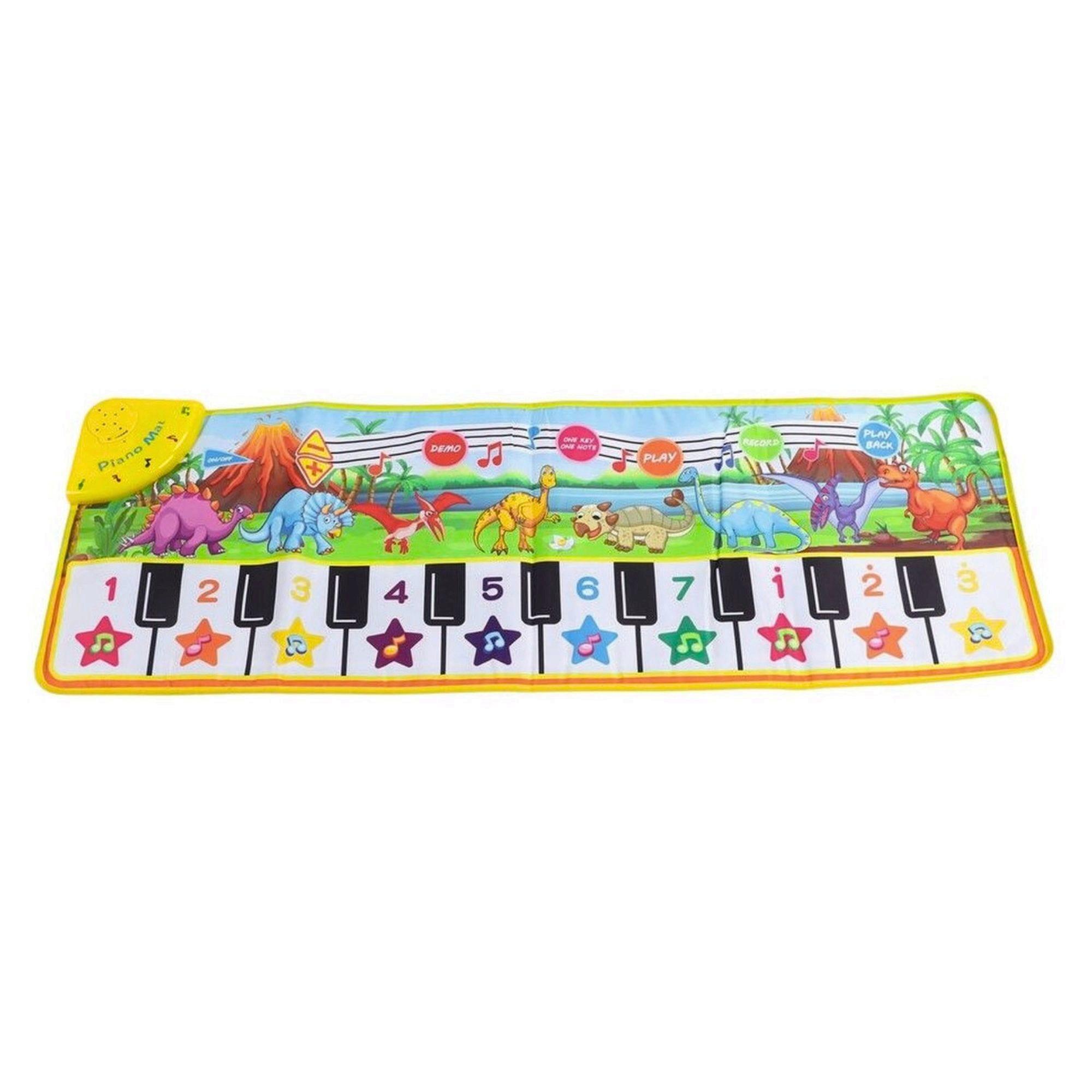 Piano Keyboard 39.5" Interactive Music Touch Play Mat in Dinosaur Design image