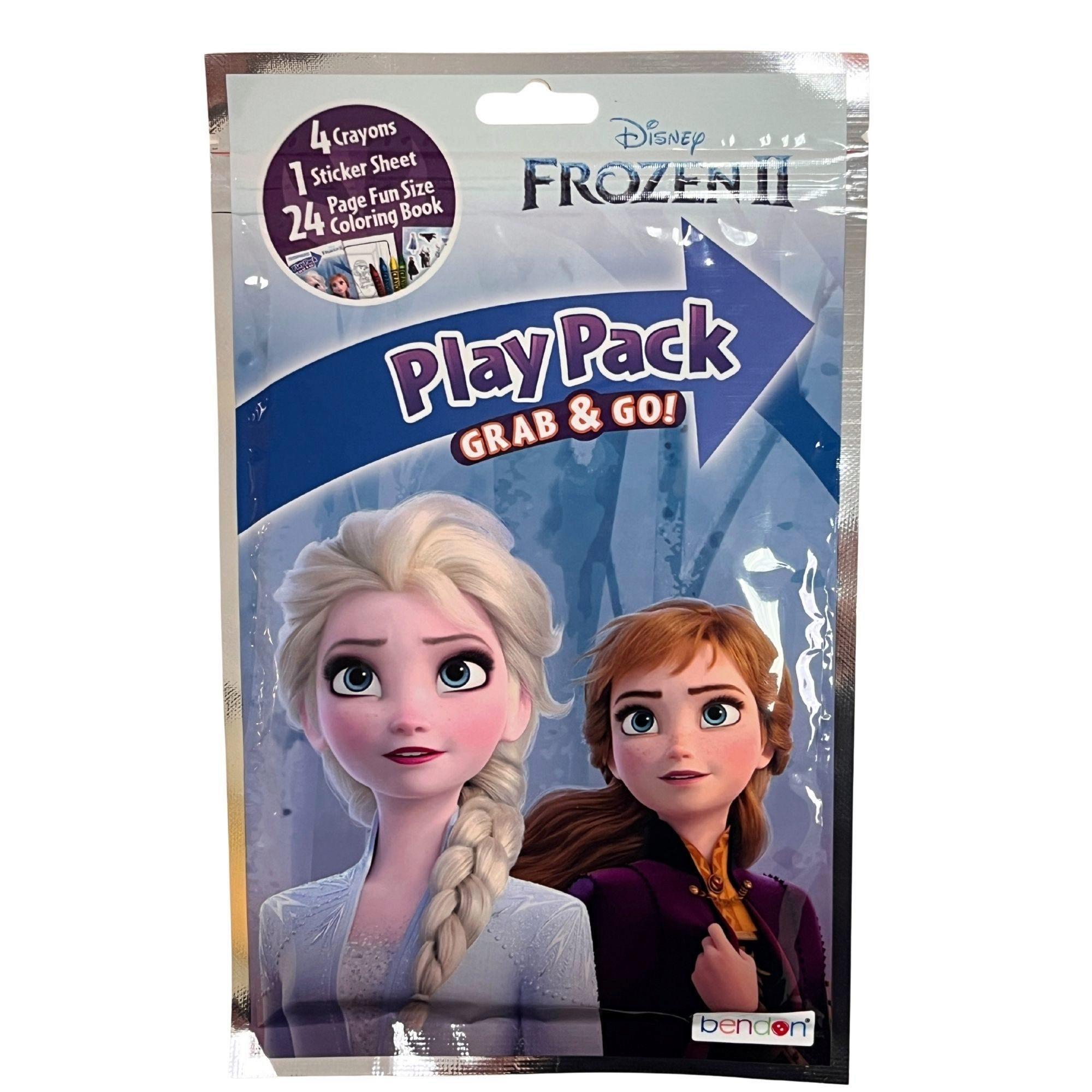 Disney Frozen II Play Pack with 4 Crayons 1 Sticker Sheet and 24 Page Fun Size Coloring Book image