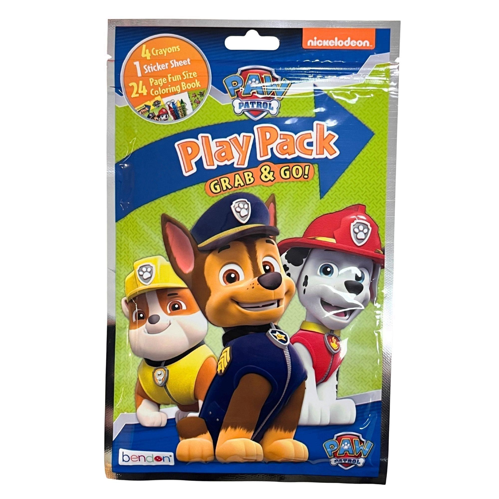 Nickelodeon Paw Patrol Play Pack with 4 Crayons 1 Sticker Sheet and 24 Page Fun Size Coloring Book image