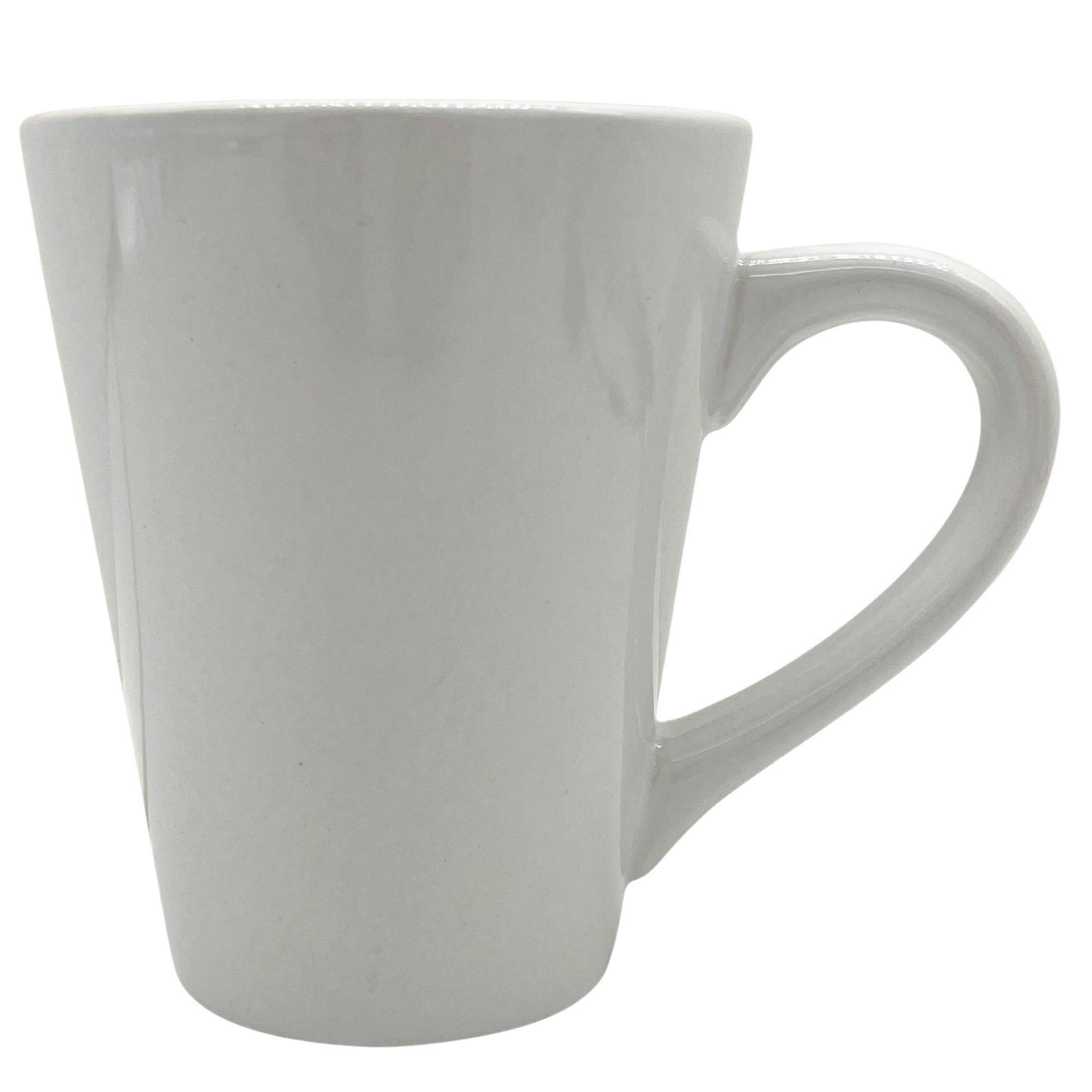 14oz Medium White Ceramic Cafe Mug image
