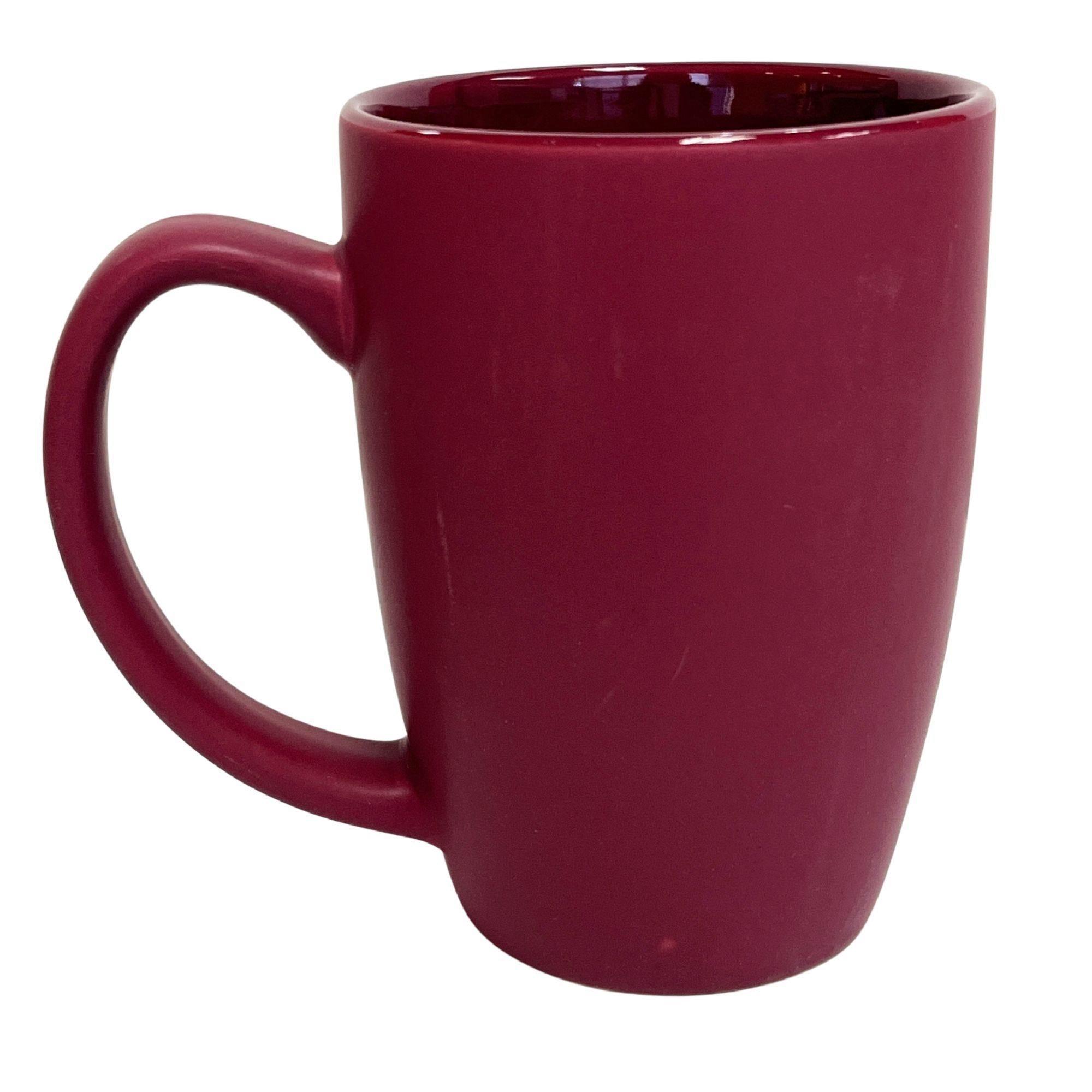 14oz Matte Maroon Challenge Ceramic Mug image