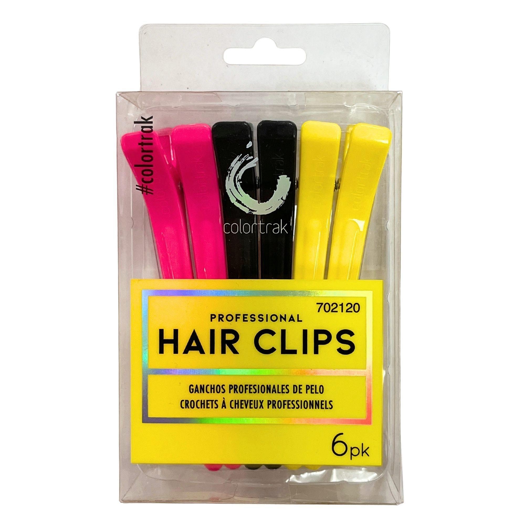 Colortrak 6 Pack Professional Hair Clips in Multiple Colors image