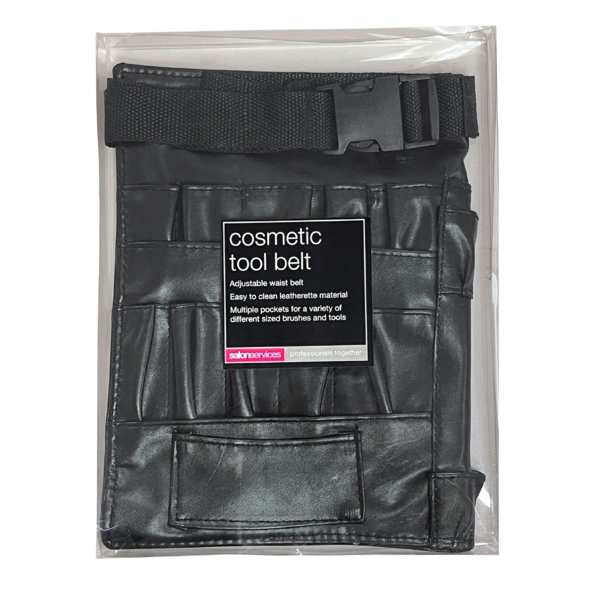 Salon Services Professional Leatherette Cosmetic Tool Belt with Adjustable Waist Belt image