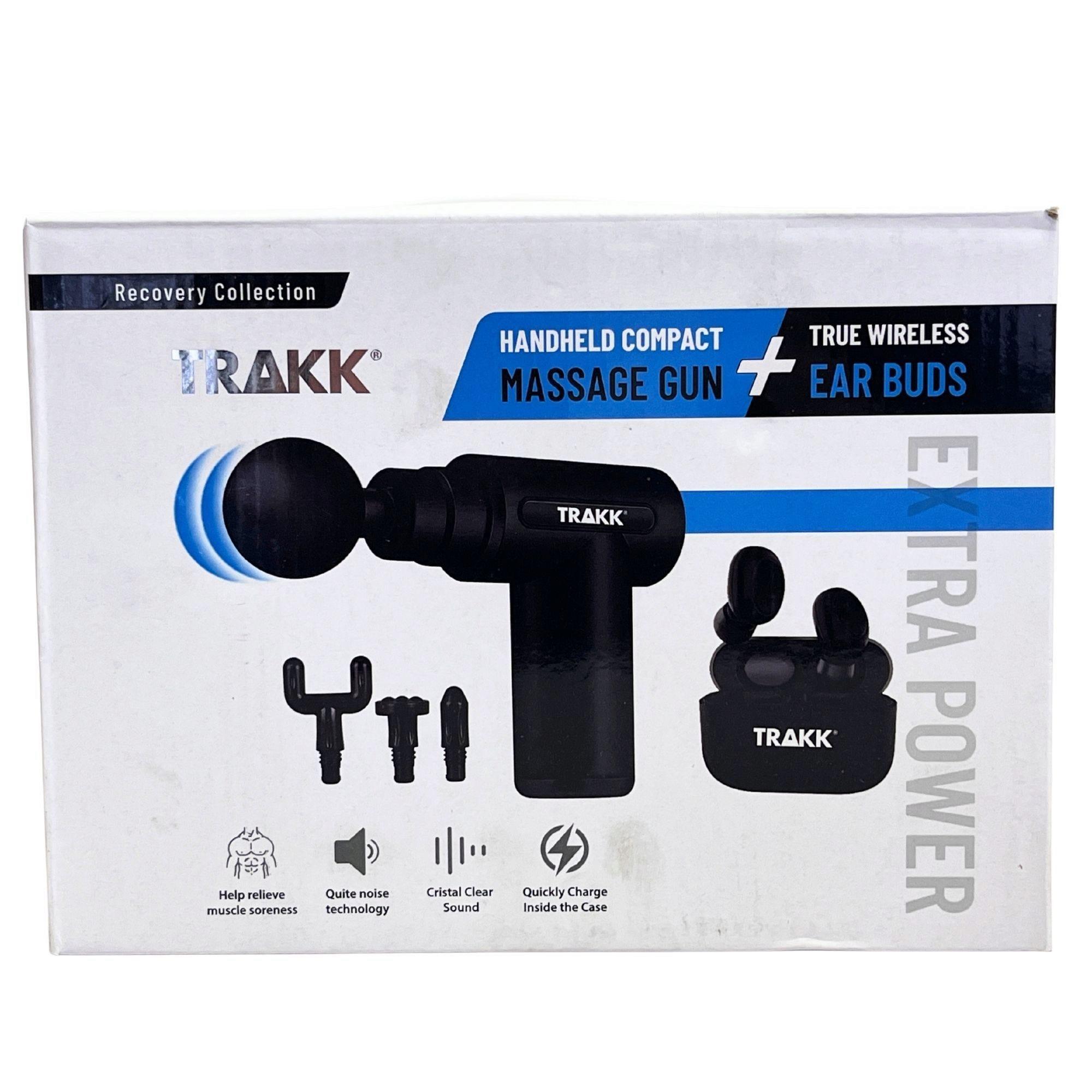 TRAKK Recovery Collection Handheld Massage Gun & True Wireless Earbuds image