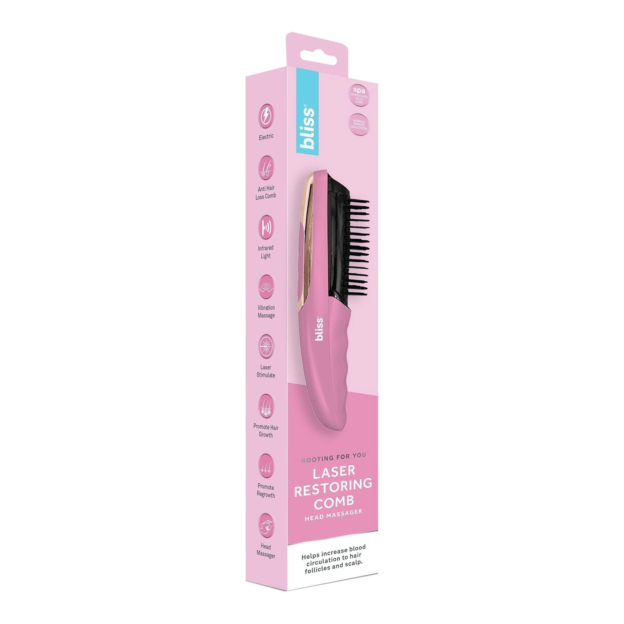 Bliss Electric Head Massager Laster Restoring Comb in Pink image