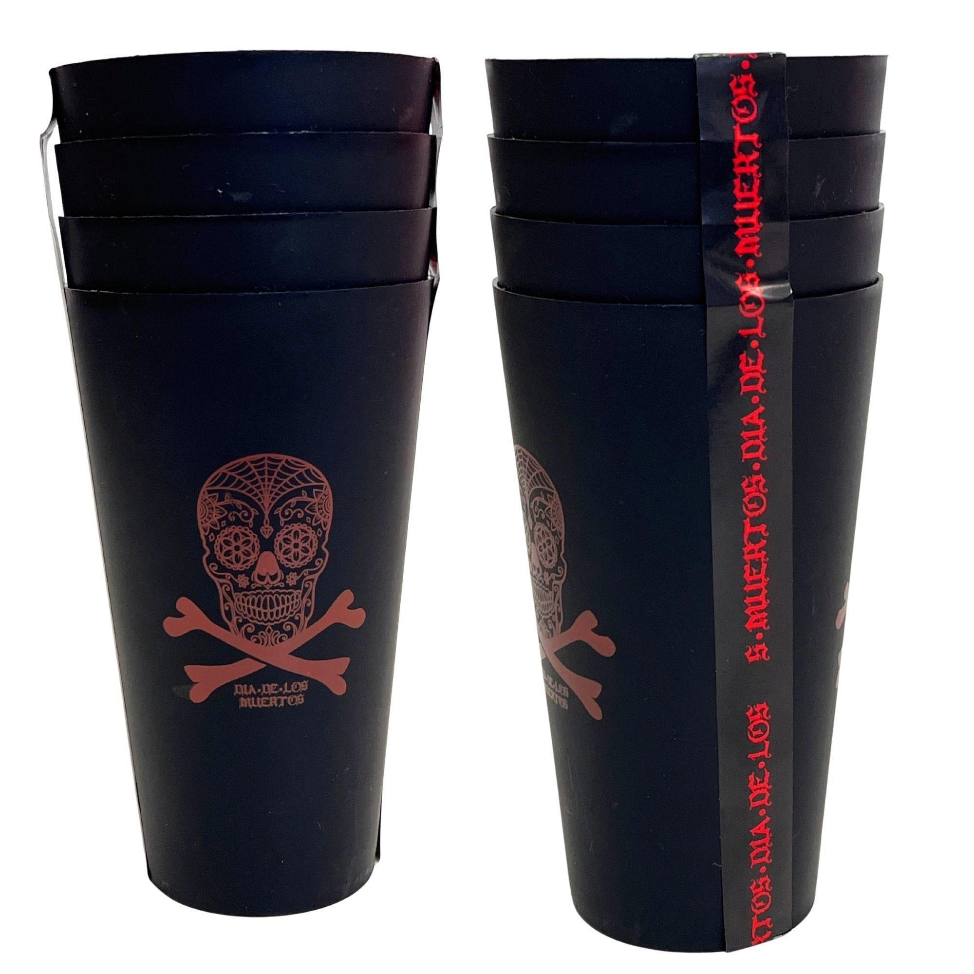 Dia De Los Muertos 4 Count 20 oz. BPA Free Plastic Cup Set image