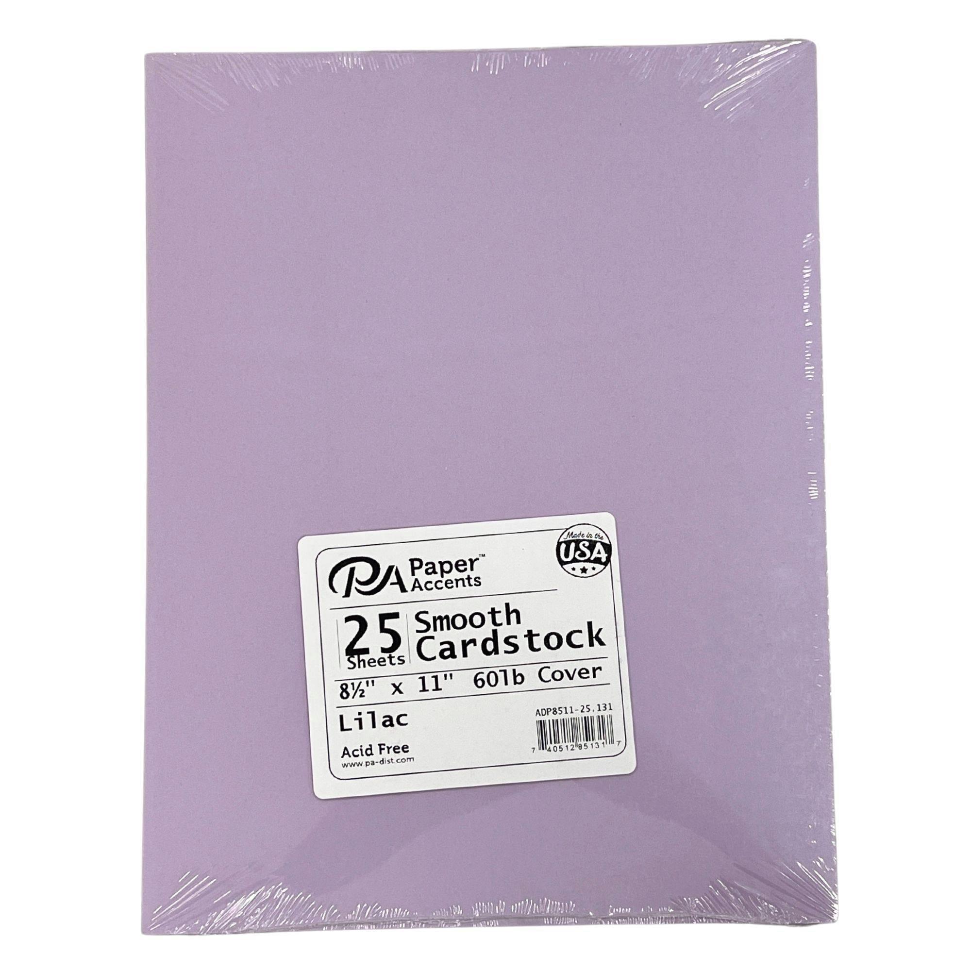 Paper Accents 25 Count 8.5" x 11" Lilac Smooth Cardstock image