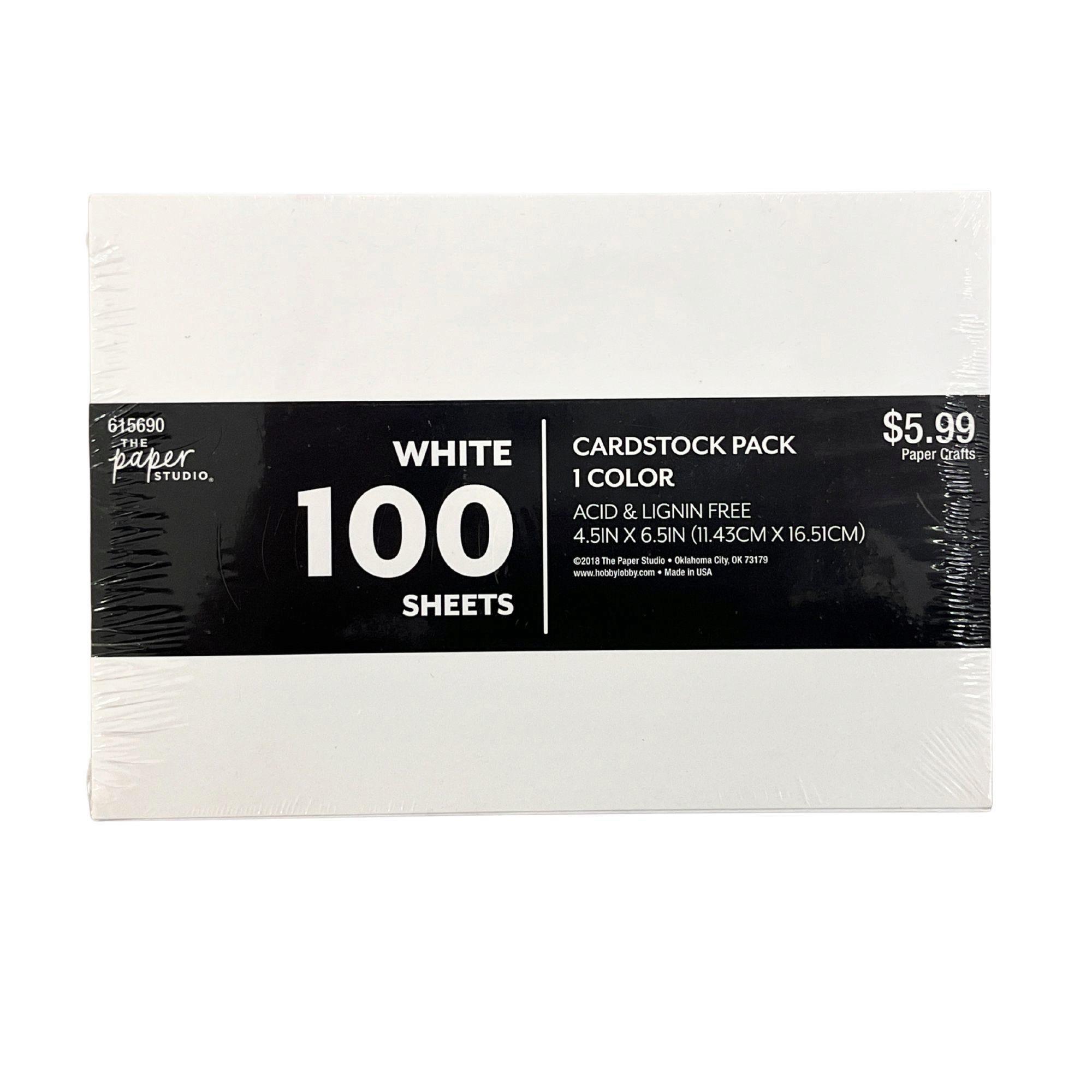 Paper Accents 100 Count White  4.5" x 6.5" Cardstock image