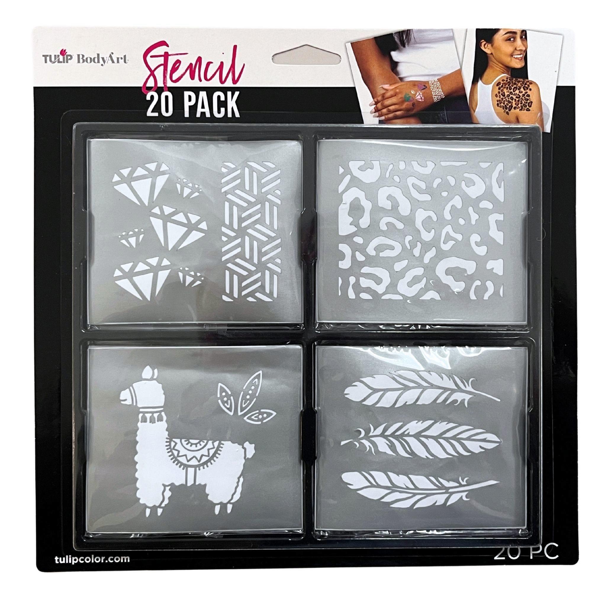 Tulip Body Art 20 Pack Stencil Set image