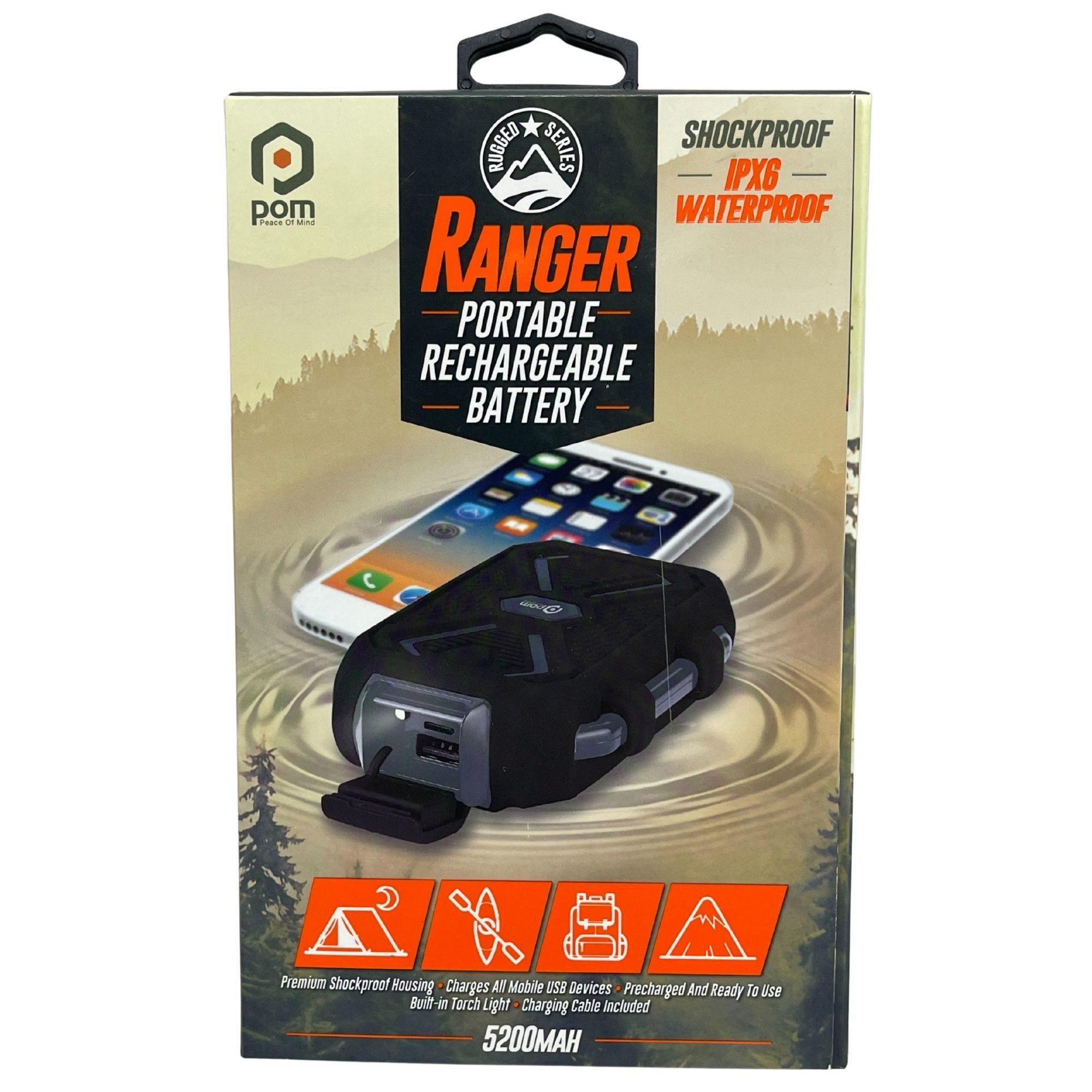 POM Gear Ranger 5200 Mah IPX Rated Waterproof Powerbank with Torch Light image