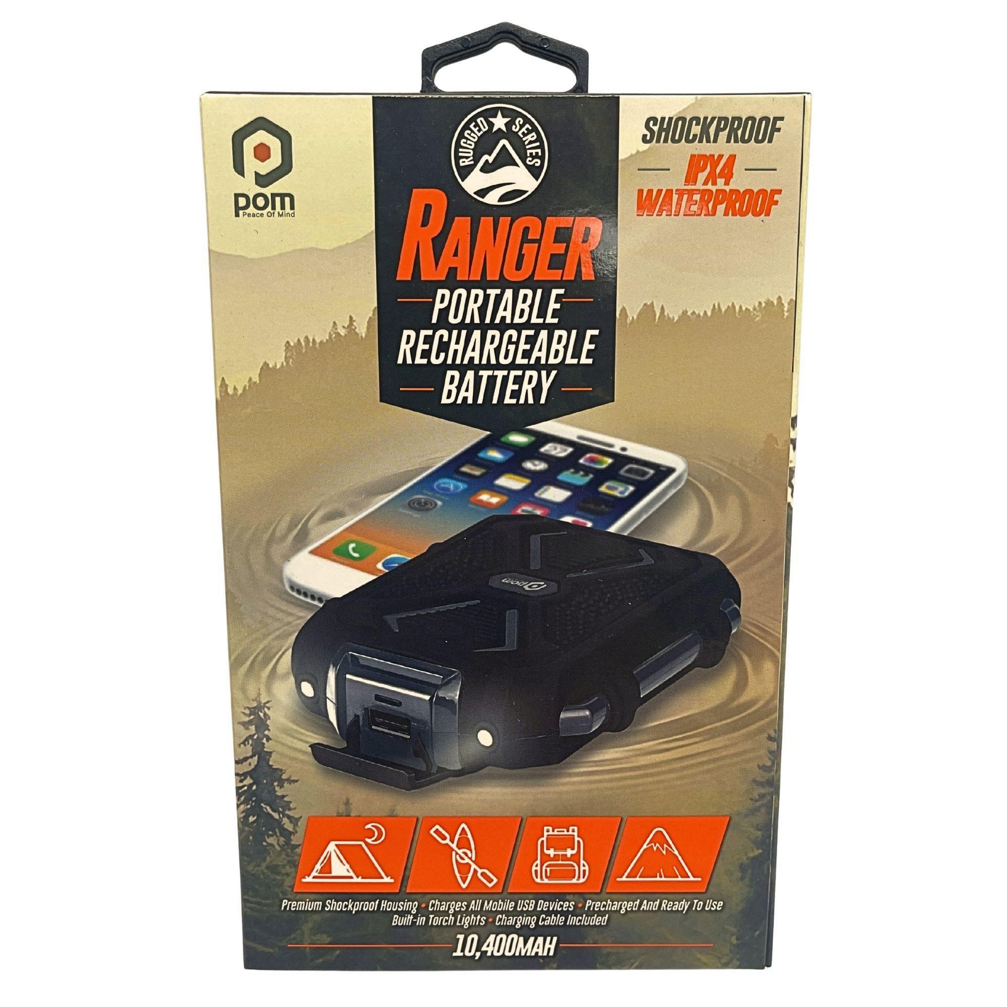POM Gear Ranger 10400 Mah IPX Rated Waterproof Powerbank with Torch Light image