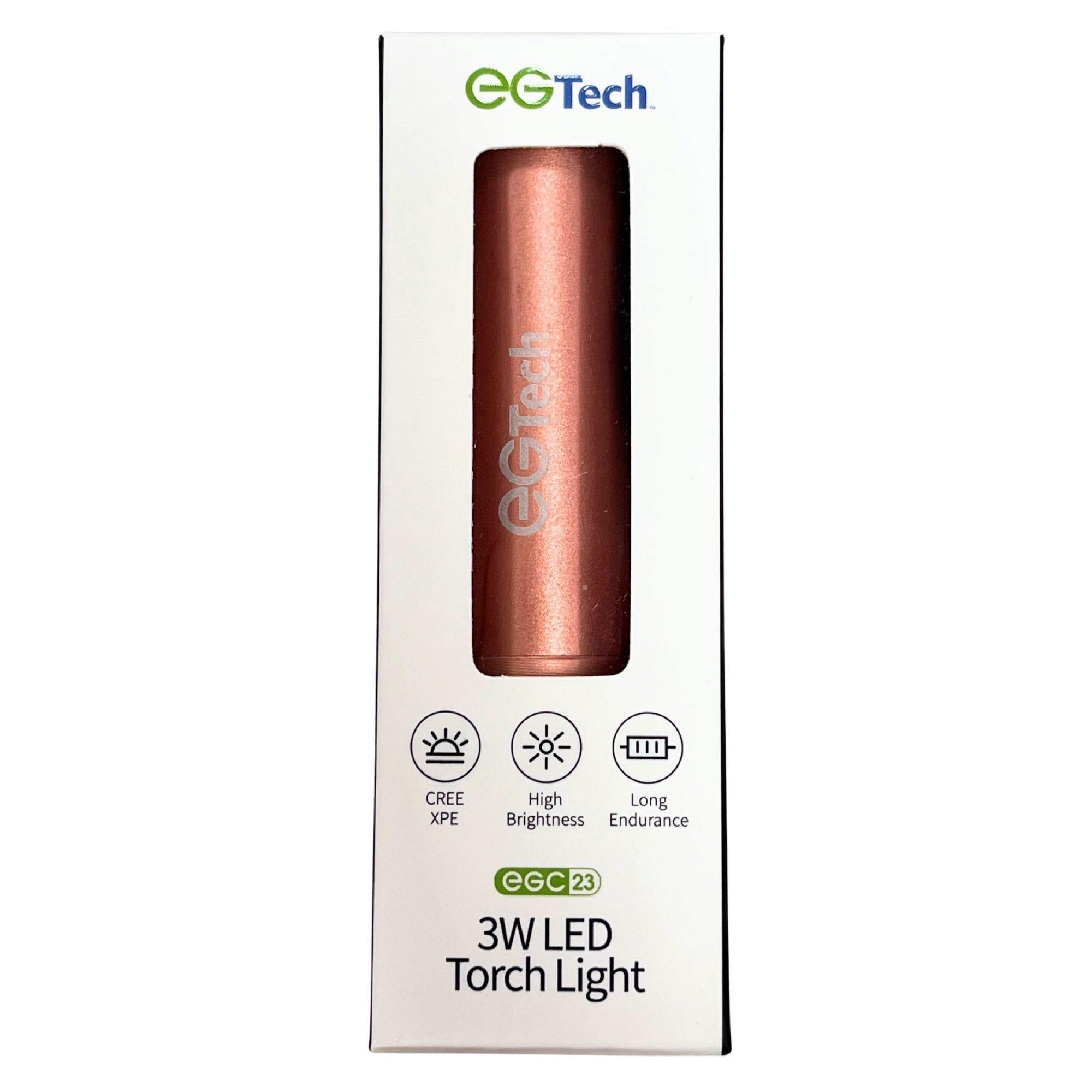 EG Tech 3W USB Rechargeable LED Torch Light Flashlight in Rose Gold image