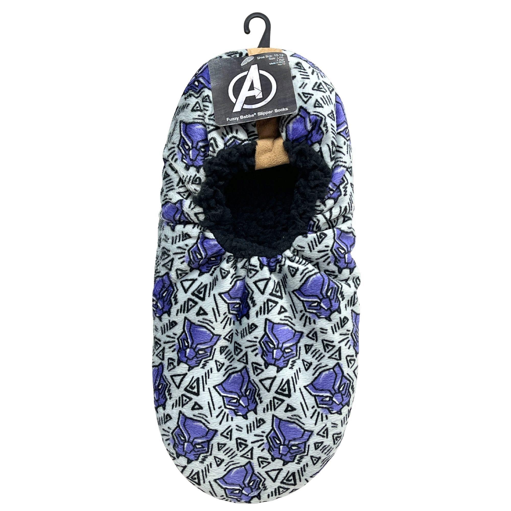 Fuzzy Babba 1 Pack Mens Black Panther Slipper in Assorted Sizes image