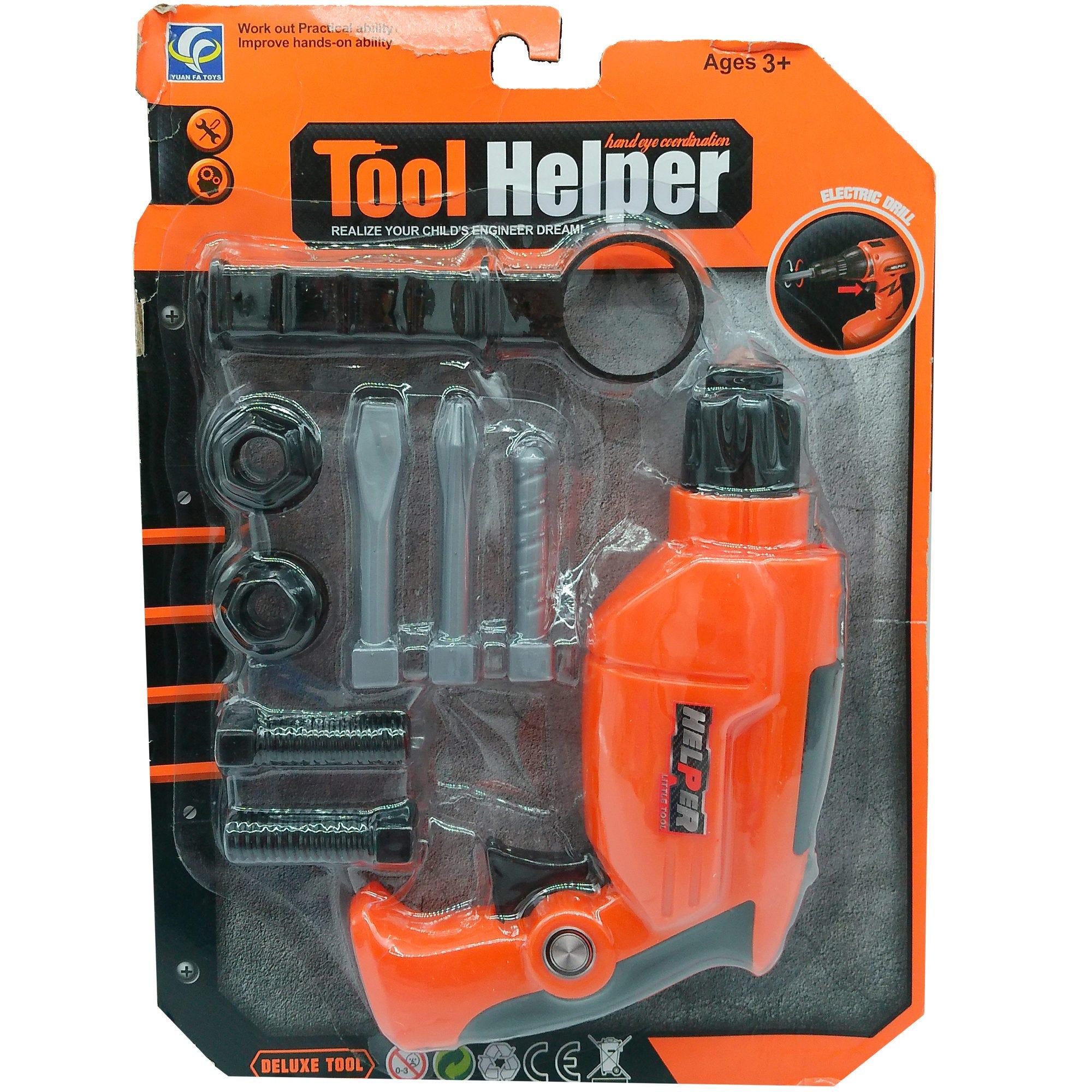 8 Pack Power Drill and Accessories Tool Playset image