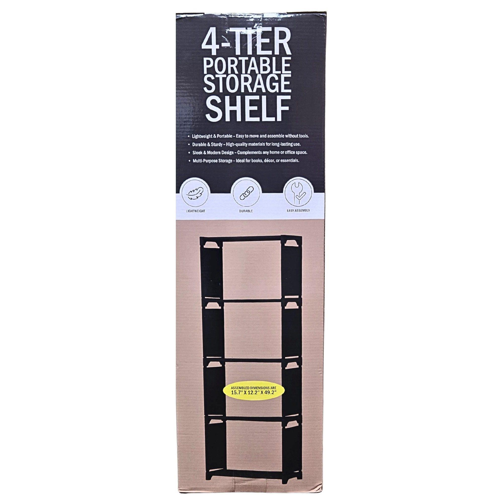 4-Tier Black Iron Shoe and Clothing Space Saving Storage Organizer image