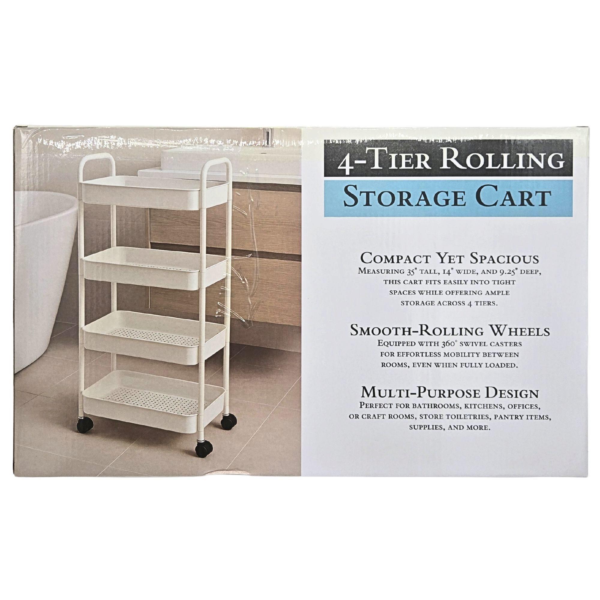 4-Tier Rolling Storage and Organization Utility Cart with Wheels and Handles in Assorted Colors image