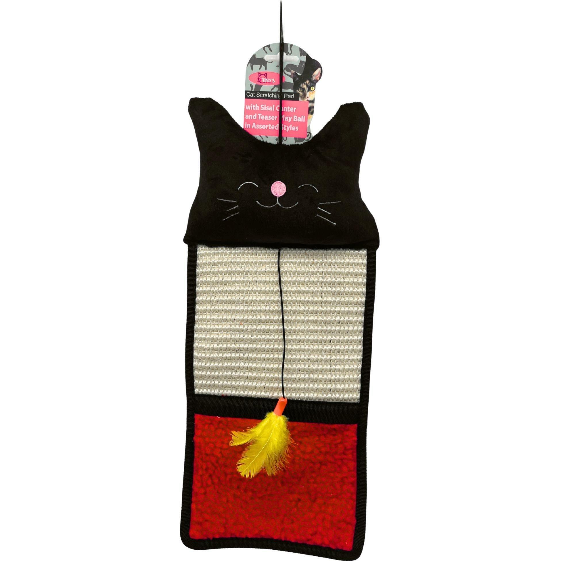Cat Scratching Pad with Sisal Center and Teaser Play Ball in Assorted Styles image