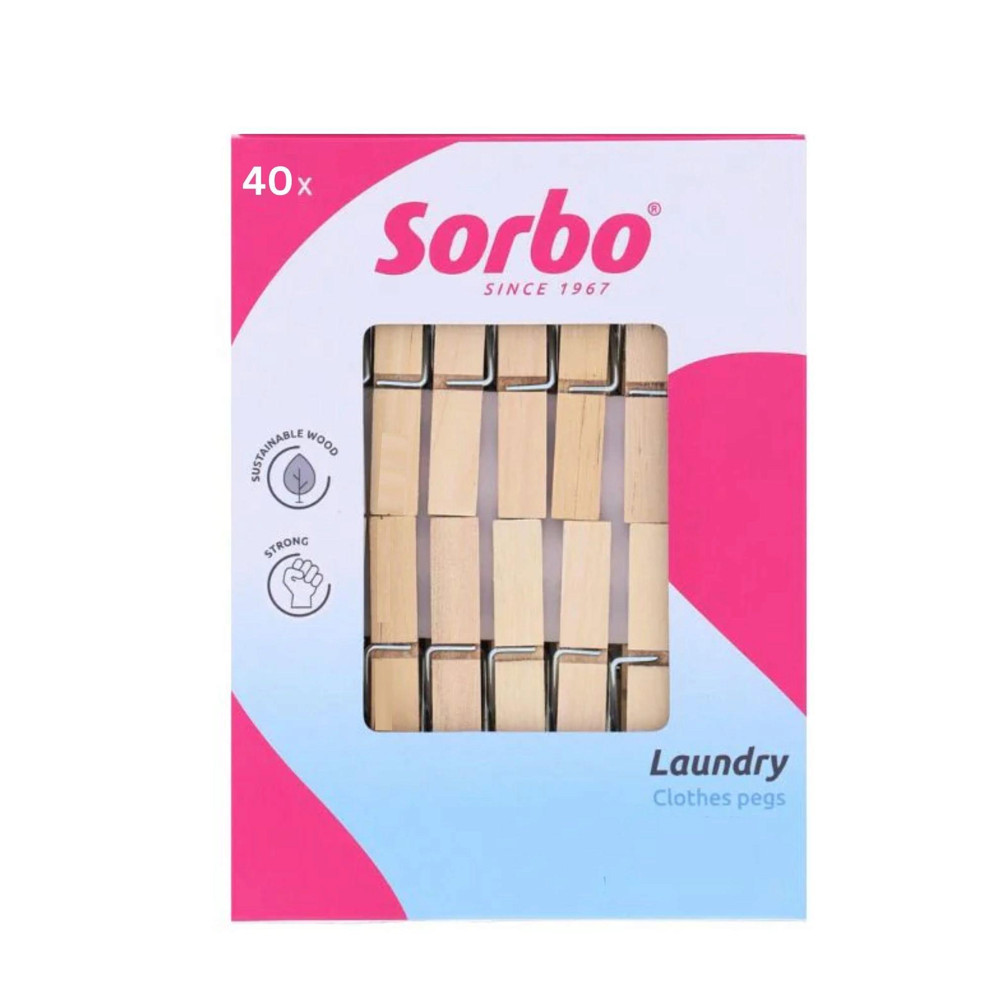 40 Piece Natural Wooden Clothespins Pack for Laundry image