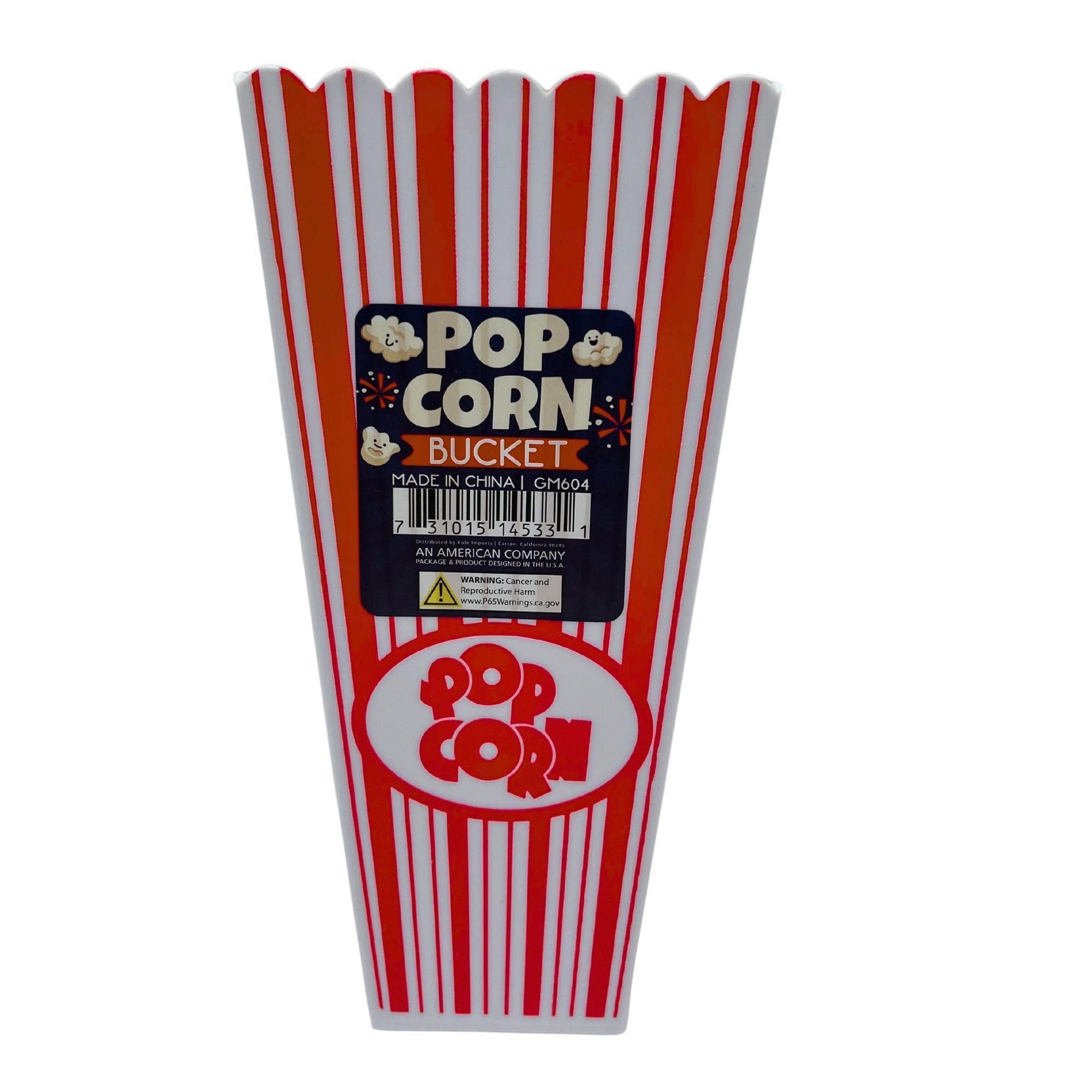 35 oz. Red Striped Popcorn Bucket image