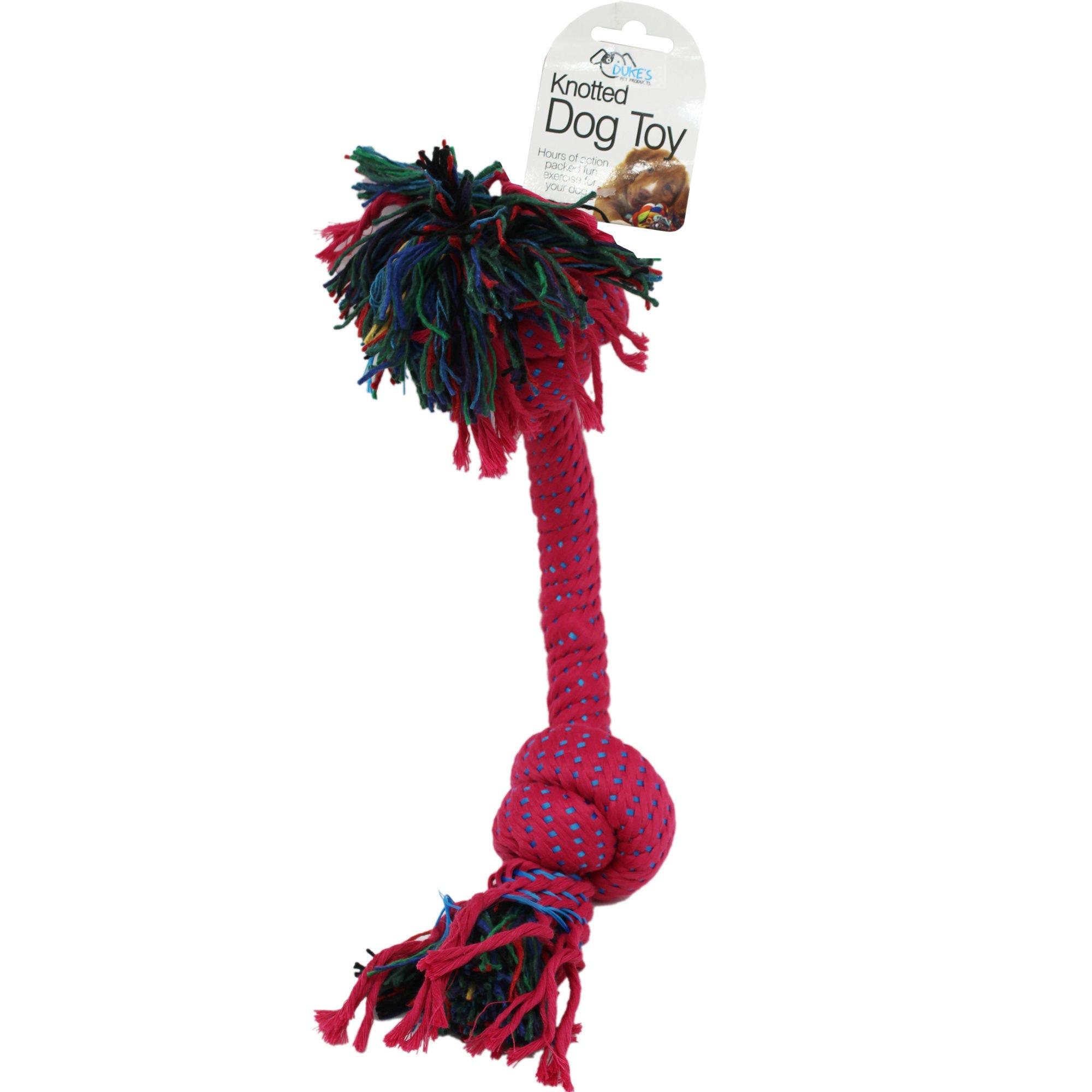 Large Cotton Dog Pull Pet Toy with Knot and Fringe image
